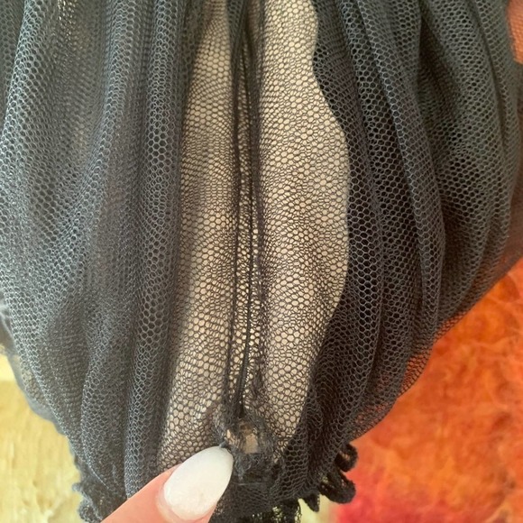 Anthropologie x Zeta Size 2 Tali Black Mesh Mini Dress - Picture 7 of 11